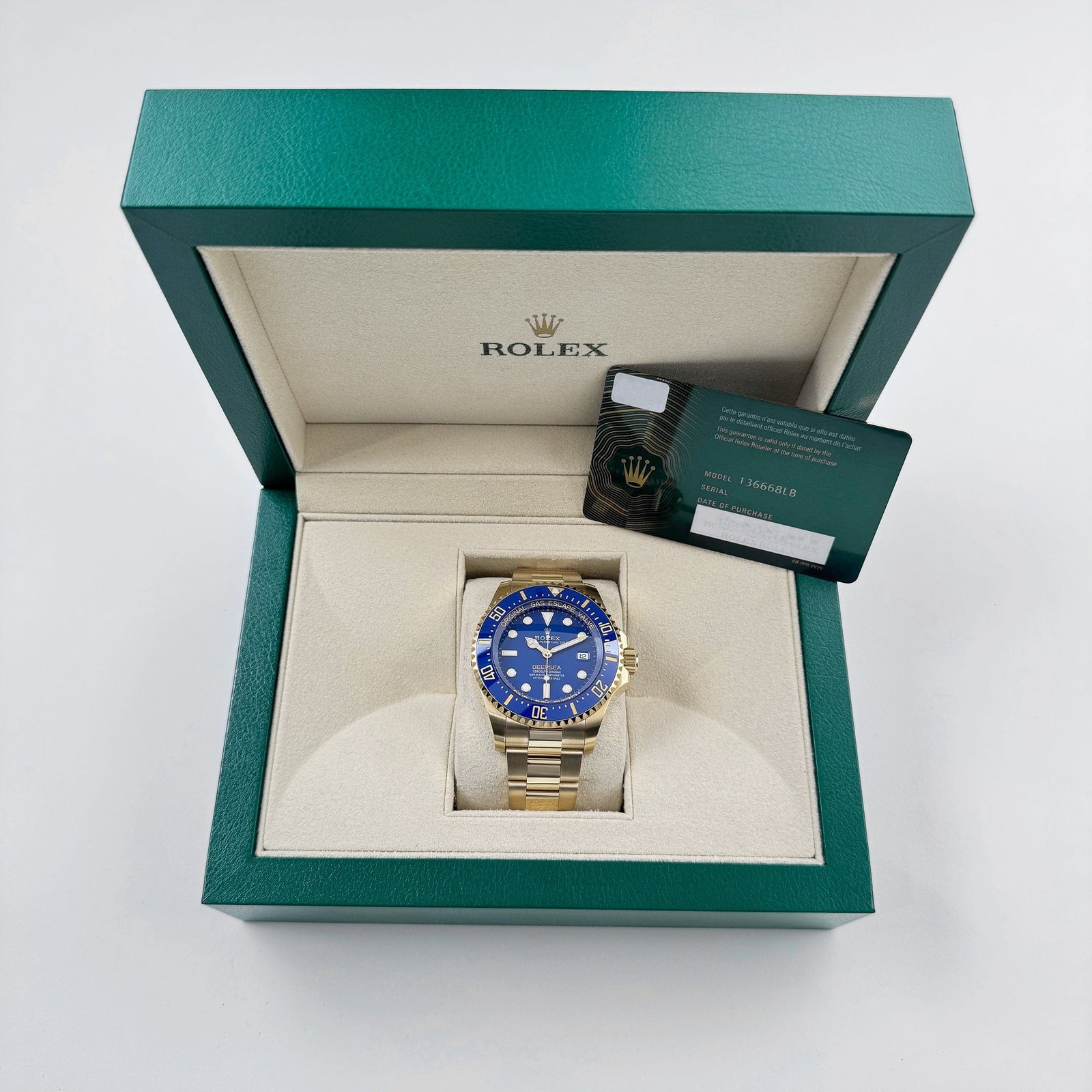 Rolex Deepsea 136668LB Yellow Gold Blue Dial Oyster (2024)
