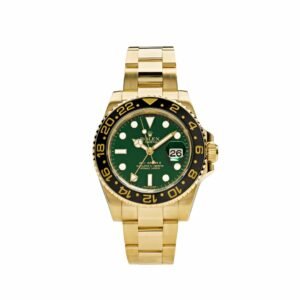 Rolex GMT-Master II 116718LN Yellow Gold Green Dial Black Bezel (2006)