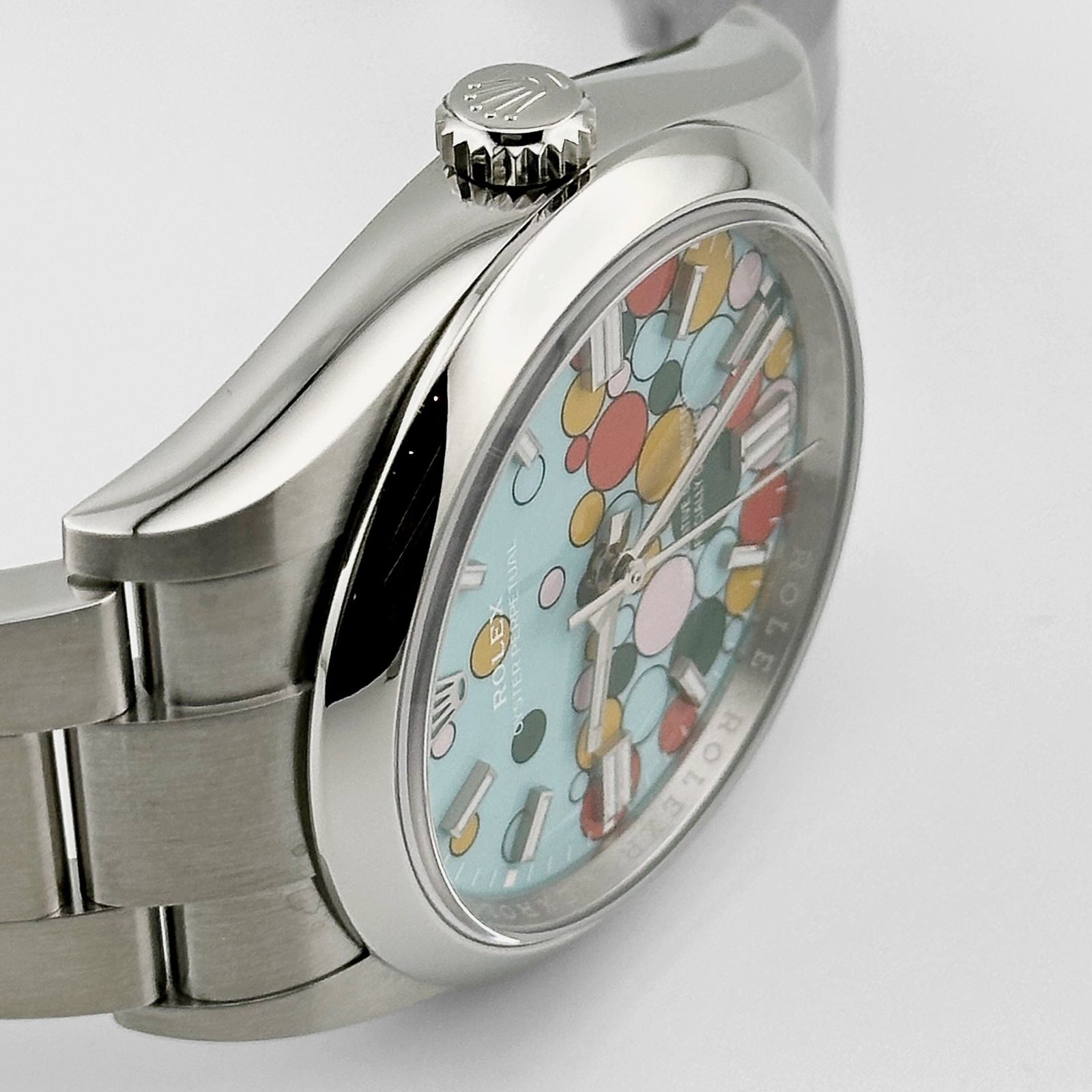 Rolex Oyster Perpetual 41 124300 Stainless Steel 'Celebration Motif' Dial (2024)