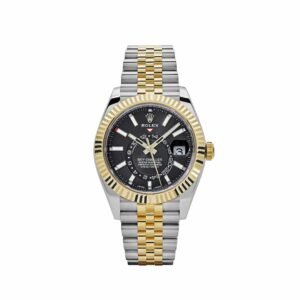 Rolex Sky-Dweller 326933 Stainless Steel Yellow Gold Jubilee Black Dial