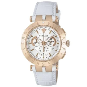 Versace V-Lace VERQ00220 White Dial Chronograph Men's Watch New + Box & Paper's