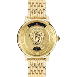 Versace Womens IP Yellow Gold 38mm Bracelet Fashion Watch