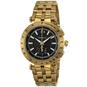 Versace V-Race VAH070016 Black Dial Quartz Men's Watch New + Box & Paper's