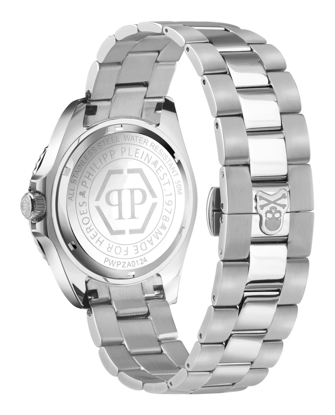 Philipp Plein Mens Stainless Steel 44mm Bracelet Fashion Watch