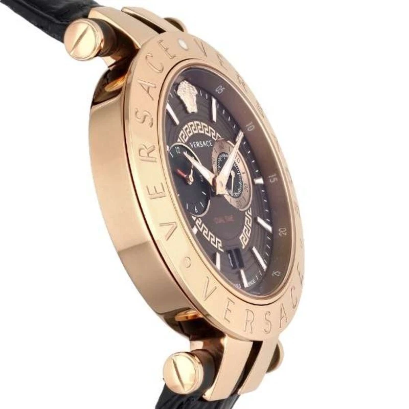 Versace V-Race VEBV00722 Brown Dial Quartz Men's Watch New + Box & Paper's