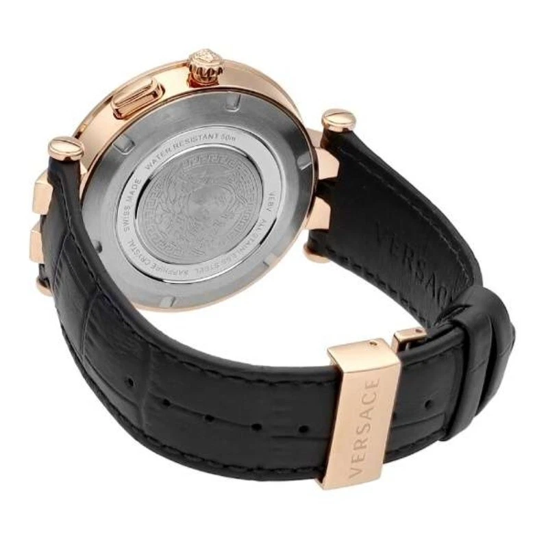 Versace V-Race VEBV00722 Brown Dial Quartz Men's Watch New + Box & Paper's