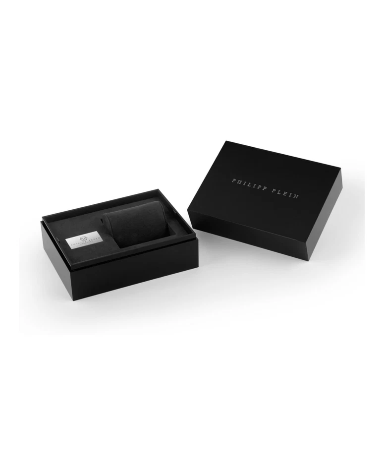 Philipp Plein Mens Black 44mm Strap Fashion Watch Black