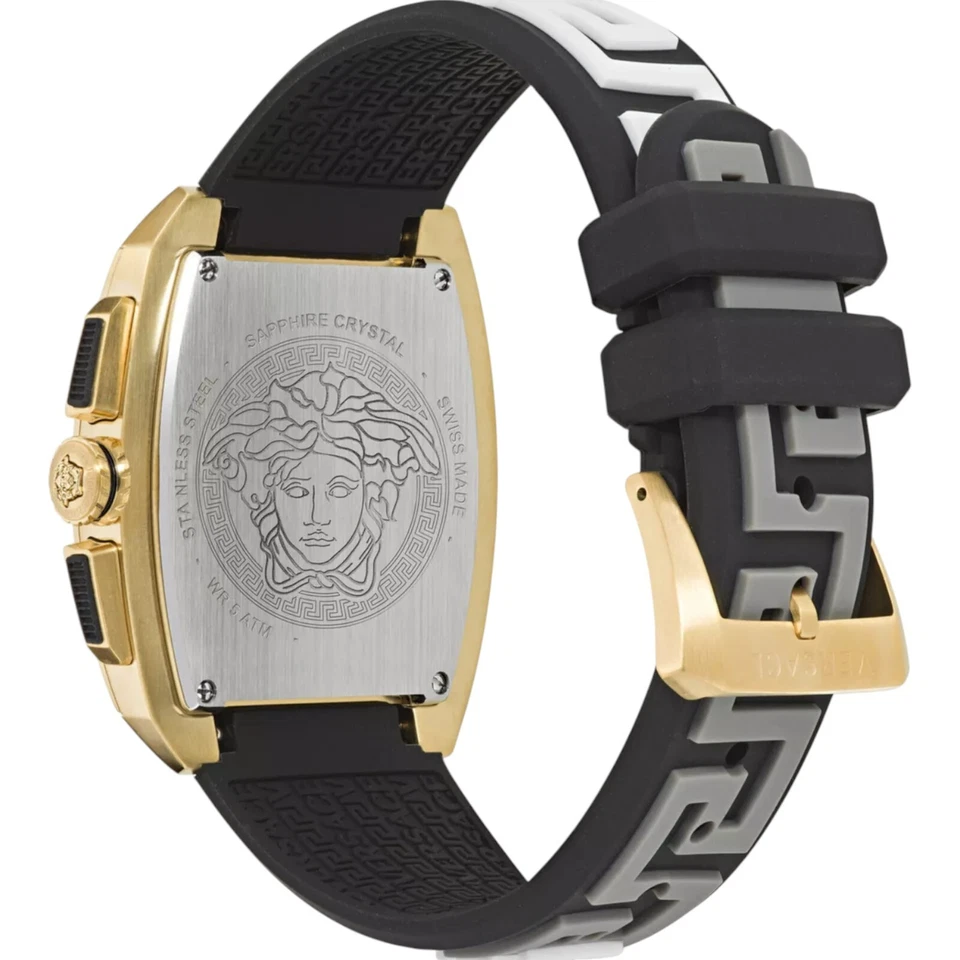 Versace Mens Versace Dominus Gold 49mm Strap Fashion Watch