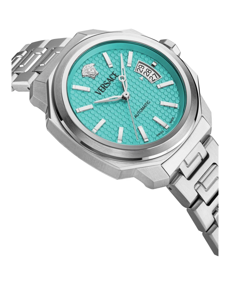 Versace Mens Stainless Steel 42mm Bracelet Fashion Watch