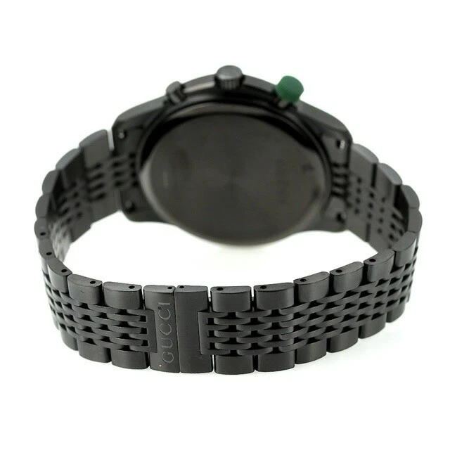 GUCCI G-Timeless YA126225A Black Chronograph Quartz Men's Watch New in Box