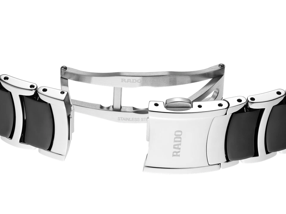 New Rado Centrix Stainless Steel Black Dial Men's Watch R30021152