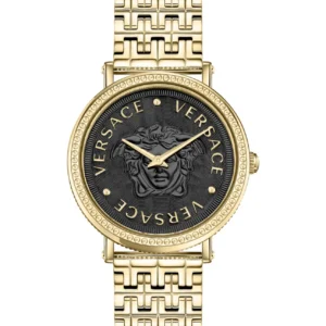 Versace Womens Gold 37mm Bracelet Fashion Watch