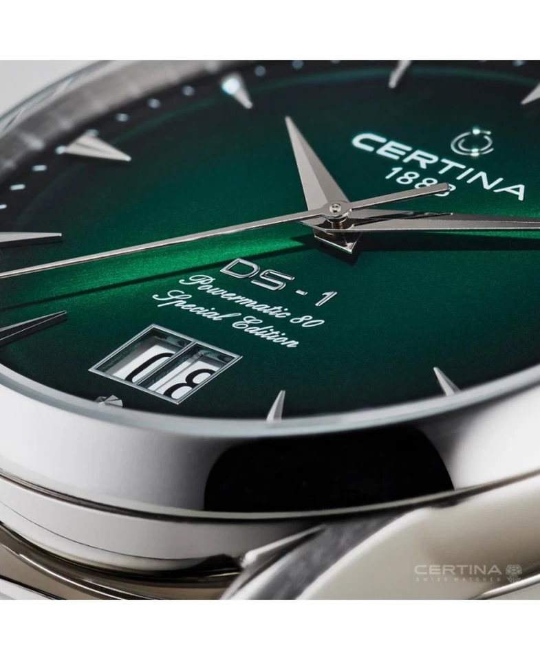 CERTINA Men Analog Automatic Casual Watch Classic Dress Green Dial Waterproof Ro