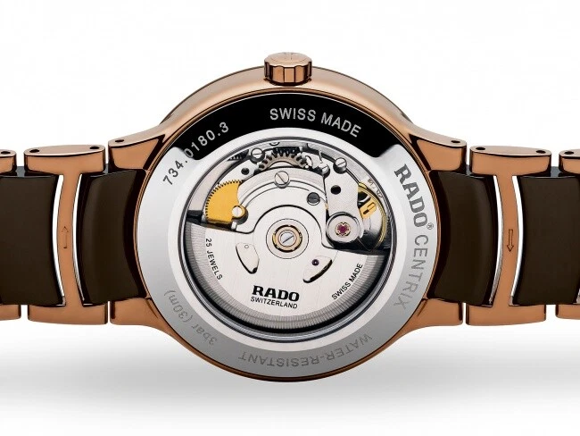 Rado Centrix Automatic Diamond High Tech Ceramic Brown Dial Men Watch R30036752