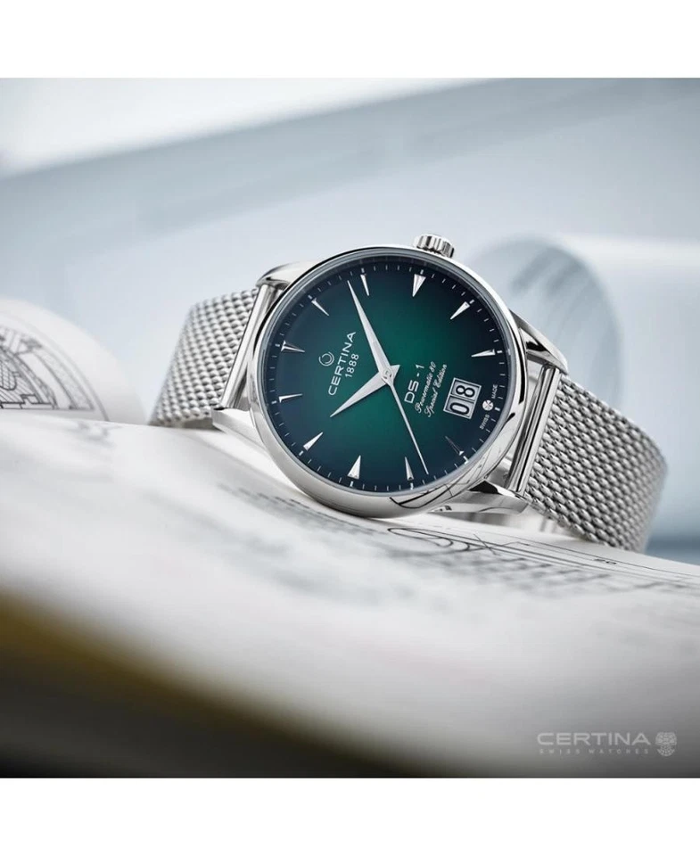 CERTINA Men Analog Automatic Casual Watch Classic Dress Green Dial Waterproof Ro