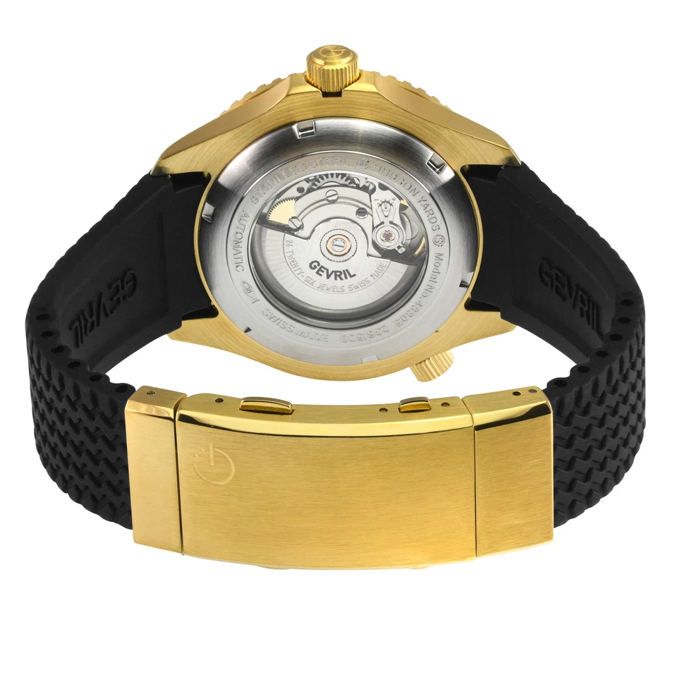 Gevril Men's 48804R Hudson Yards Diver Swiss Automatic SW200 Ceramic Bezel Watch